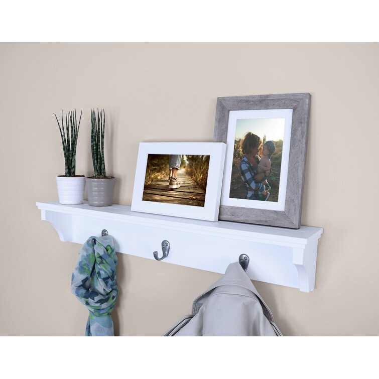 Modern wall best sale shelf with hooks